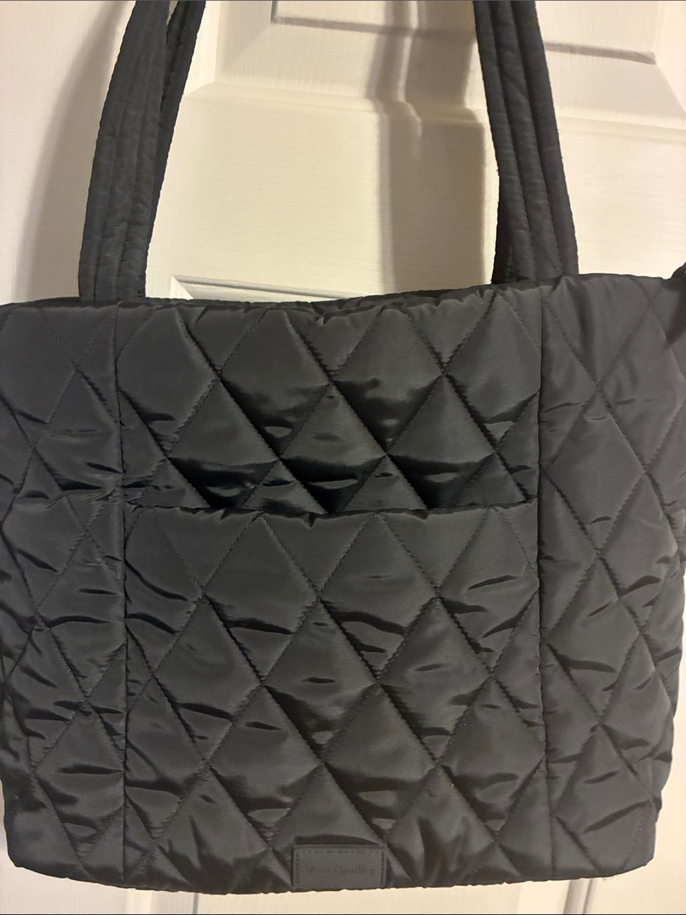 Vera Bradley Quilted Black Shoulder Tote
